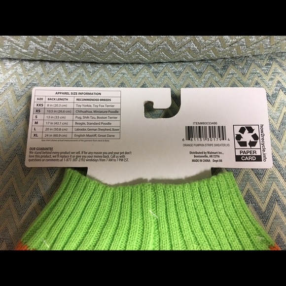 🆕 Pumpkin Dog Sweater ~XS - Picture 4 of 7